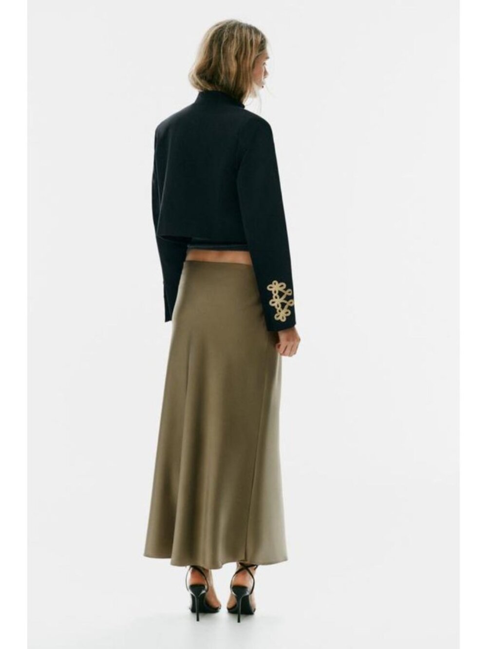 ZARA SATIN MIDI SKIRT 8338/537/507